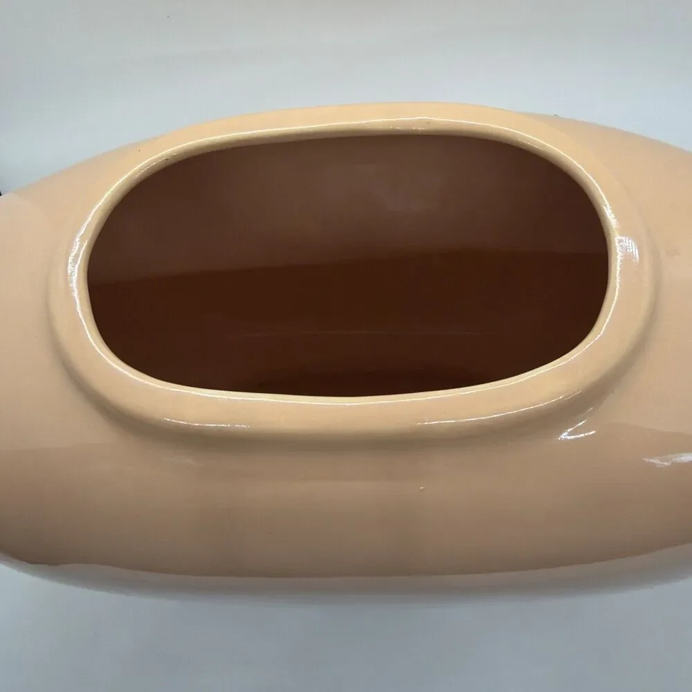 Srednick Collection Vase Made In Japan Vintage 12” Wide 7.5” Tall -Peach